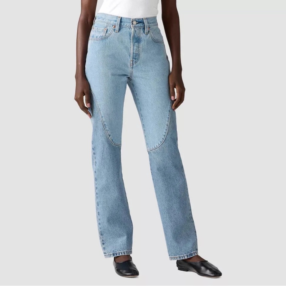 Levi's 501® '90s Western Chaps High Waist light blue Jeans in size 24 - 30